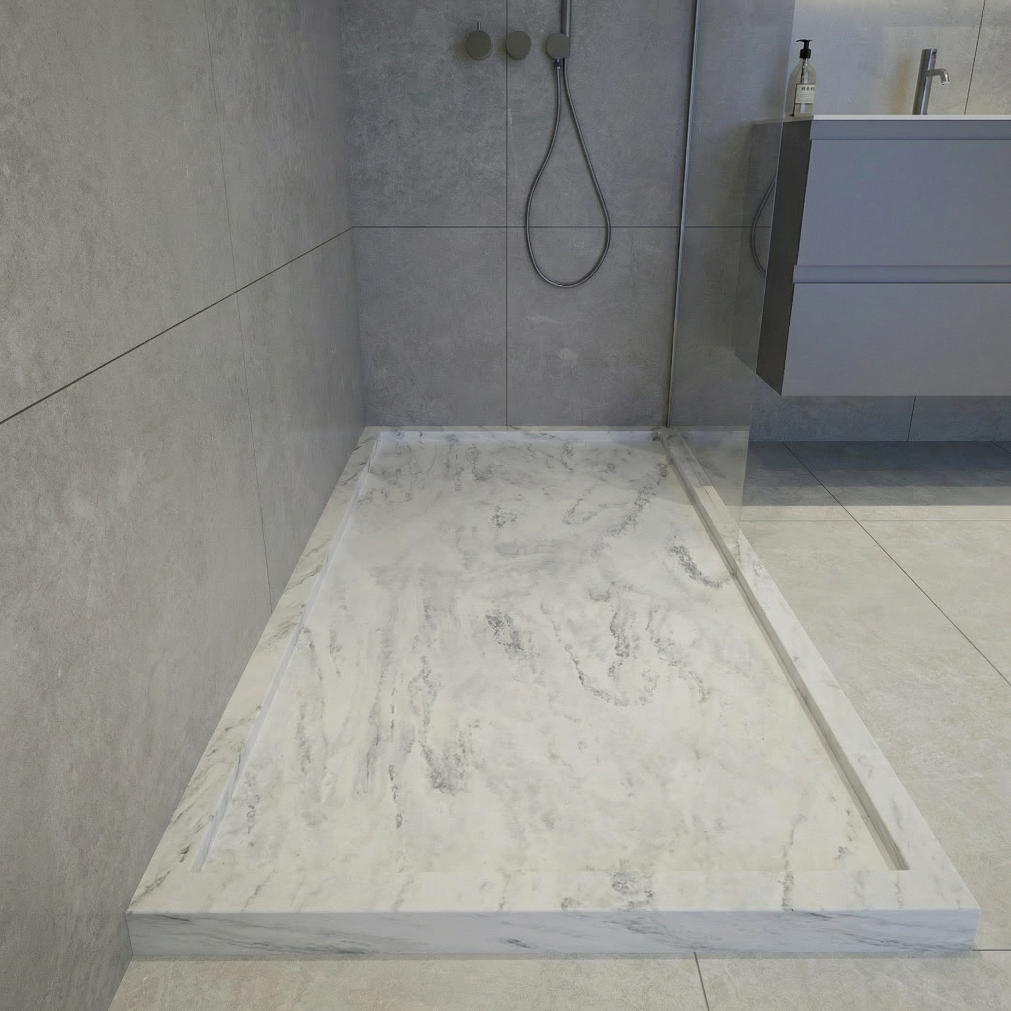 Plato de ducha en rampa