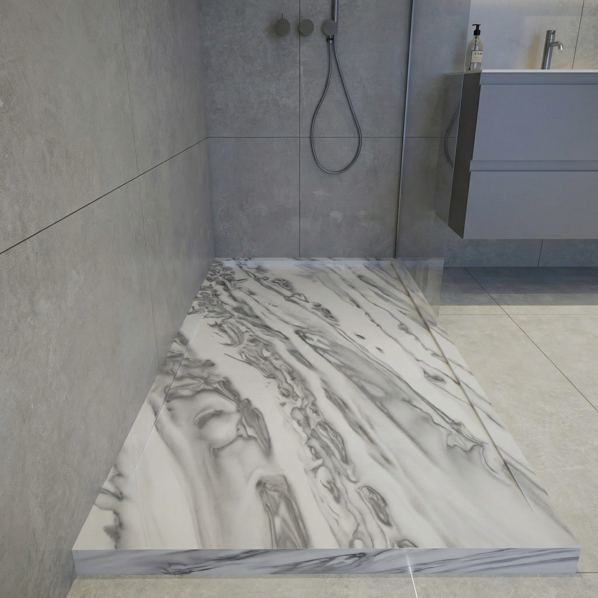 Plato de ducha en rampa