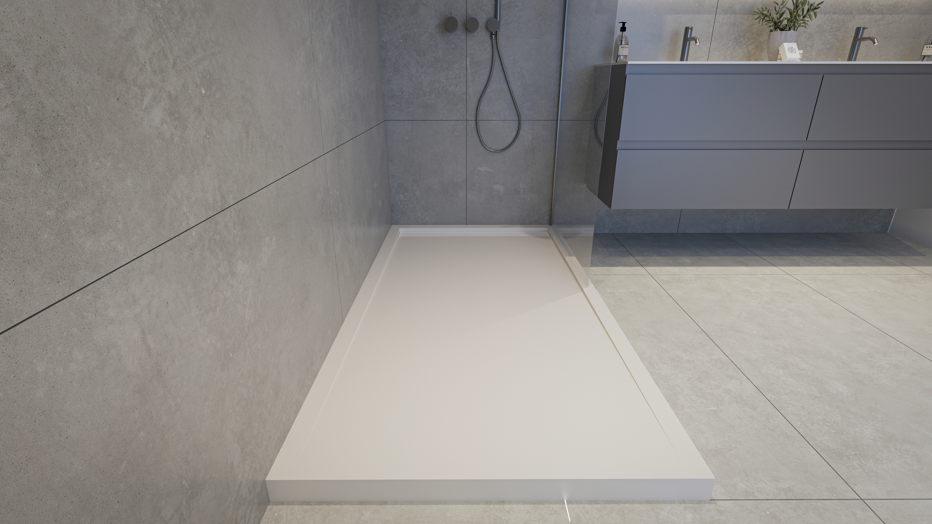 Plato de ducha en rampa