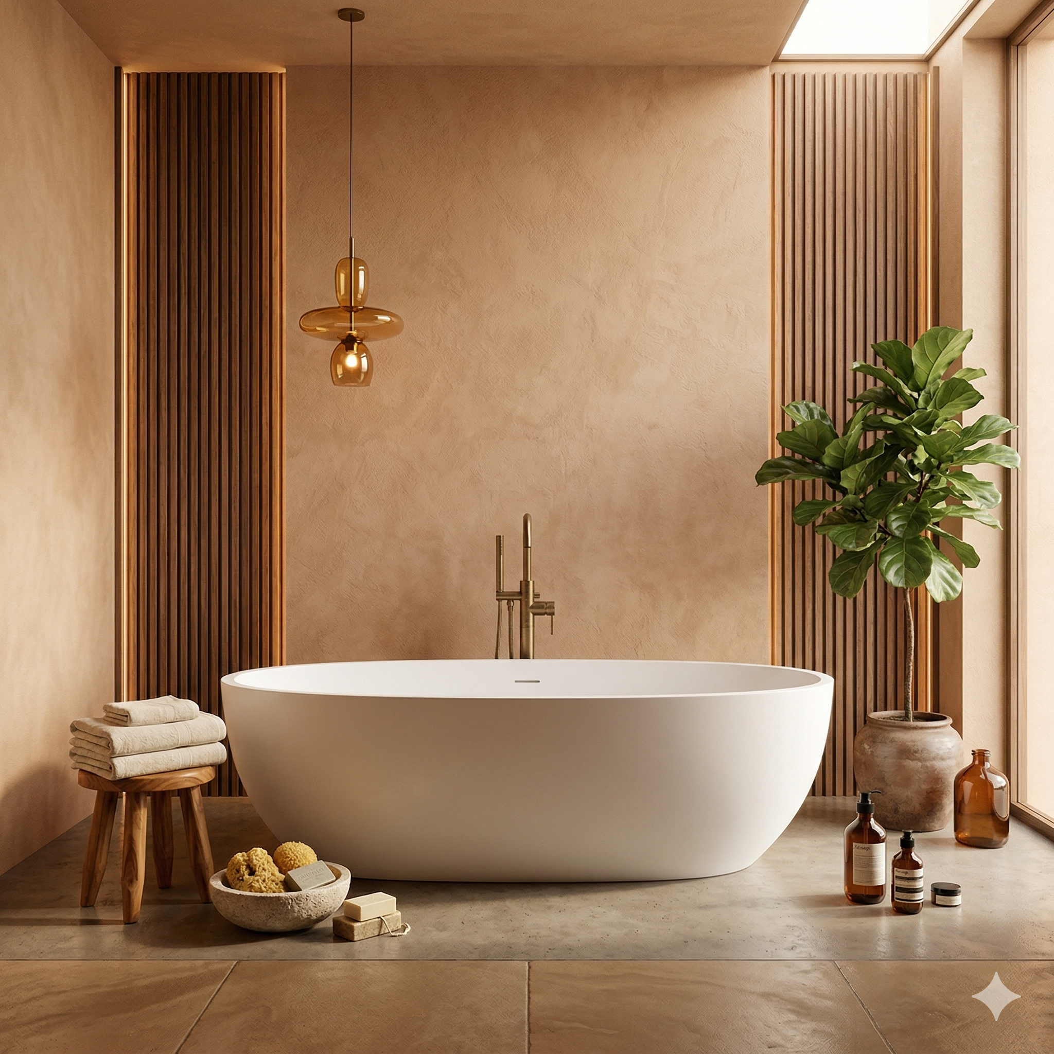 Bañera exenta semiovalada