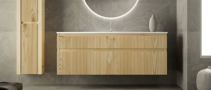 Mueble en roble natural de palillería