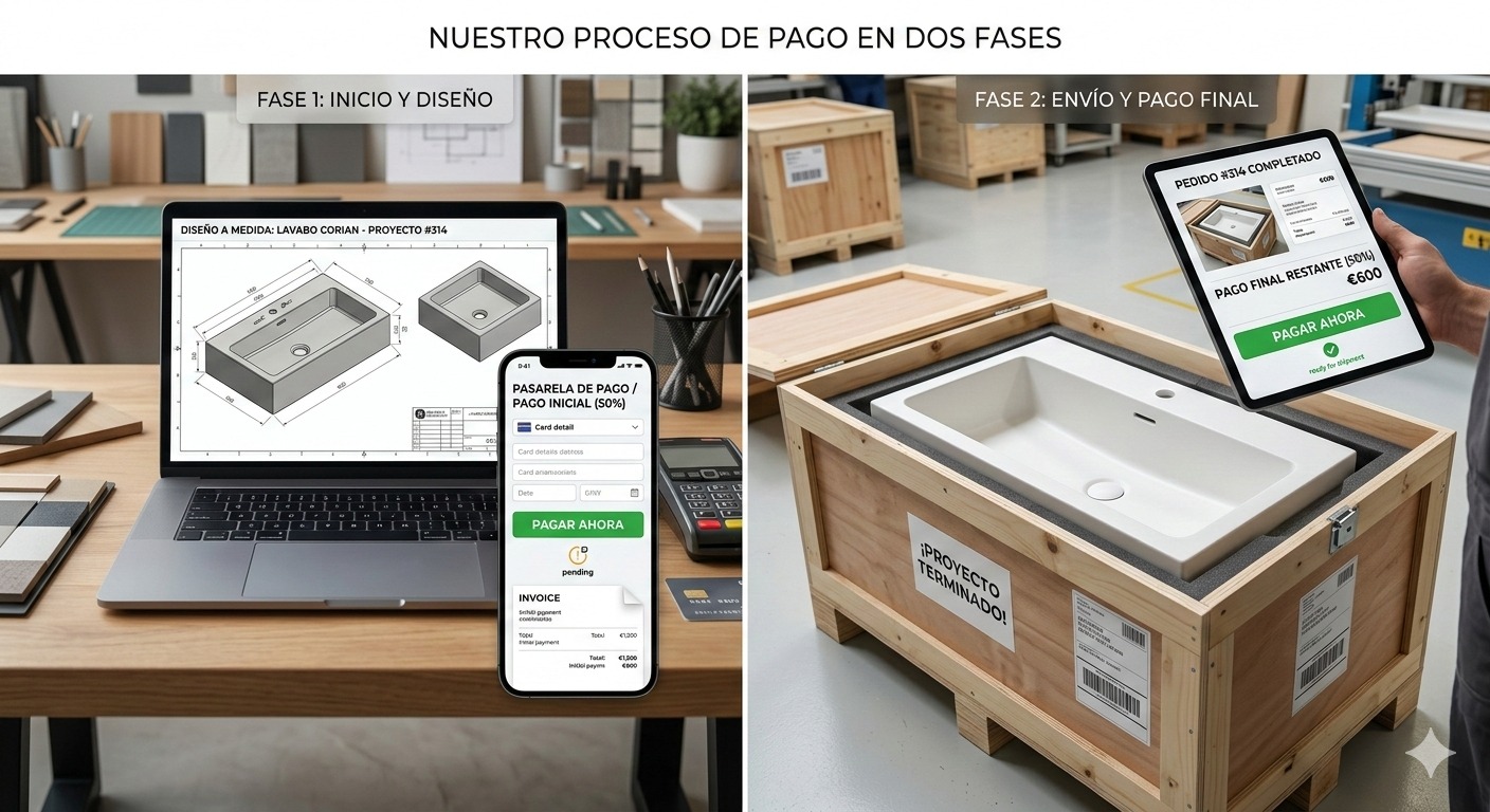 Sistema de fabricación en dos fases